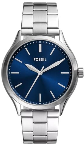 Fossil Unisex Analog Quarz Uhr mit Edelstahl Armband BQ2860