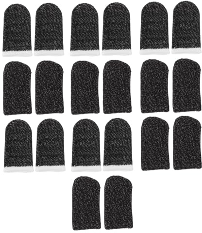 Artibetter 10 Paar Schweißresistente Fingerstand Fingerspitzenschutz aus Nylon und Silberfaser mit Rutschfestem und Atmungsaktivem Material für Game Spiele und Mobiles Gaming