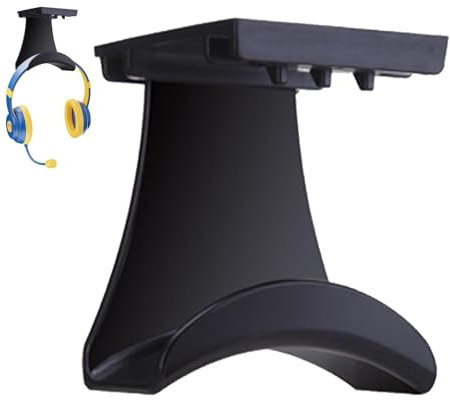 Gancio per cuffie da scrivania - porta cuffie autoadesivo | Supporto per cuffie salvaspazio, controller per cuffie con gancio sotto la scrivania, supporto resistente, gancio per supporto per cuffie