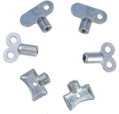 iplusmile Radiator Exhaust Valves Keys 6pcs Set Including Old, New and Extended Types Radiator Accessories for Heating Systems Maintenance and Air Venting