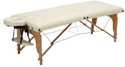 LZLZL Massage Table,Foldable Cosmetic Bed,60cm-85cm Adjustable,Suitable for Beauty Salons Spa Static Load Bearing Capacity of 250kg(White)
