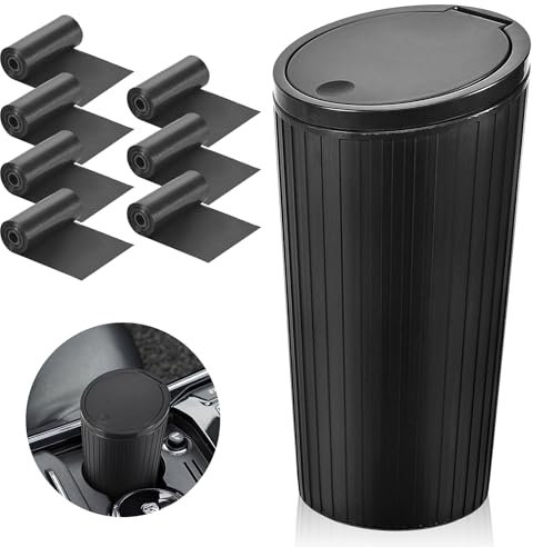 Peevisap Auto Mülleimer, Autozubehör Innenraum, Mülleimer Auto, Automülleinmer Mit Deckel, Auto Mülleimer Innenraum Mit 7 Rollen Müllbeutel, Für Autos, Zuhause, Büro, Schlafzimmer