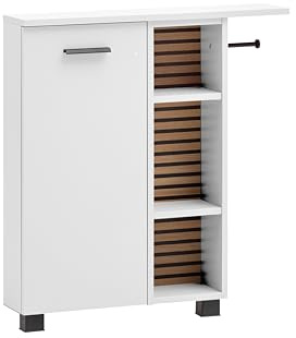 Schildmeyer Nischenschrank Katta 158593, weiß matt/Akustikpaneel Optik, 70,7 x 17,0 x 74,3 cm