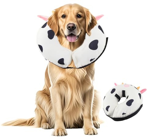 Shyllin Uppblåsbart halsband hund & halsband katt, halsband hund med justerbart kardborreband, hundhalsband, lämplig för operationer eller sårläkning, anti-bitning och läckageskydd
