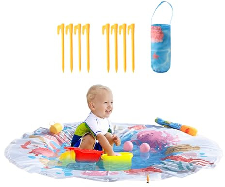 Beach Puddle, Babypool für Strands, Strandpooldecke, Toddler Beach Pool, Planschbecken für Kinder im Sand, Faltbarer Outdoor Wasserpool Babypool Sommer Indoor Outdoor Gartenstrand