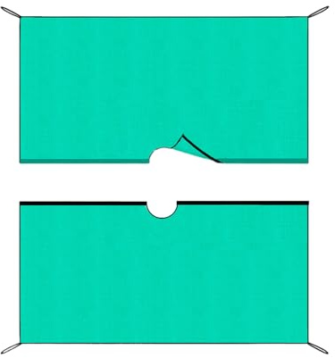 Kanoauo Unkrautvlies Zum Trimmen | Unkrautvlies | Starkes Wasserdichtes Schutzvlies 200 X 200 cm Für Garten Rasen Beete