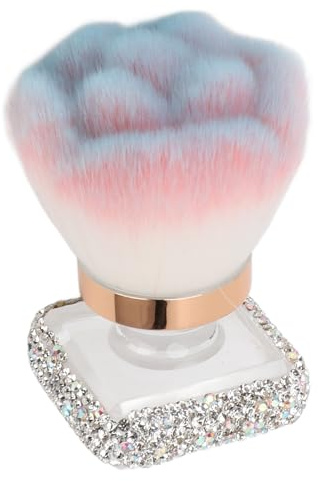 Yanmis Pincel de Polvo de Uñas, Rinifono Suave Cepillo de Plato Blando Polvo de Polvo de Polvo Manicura Manicura Manicura Herramientas Mango Ergonómico para Uñas Acrílicas