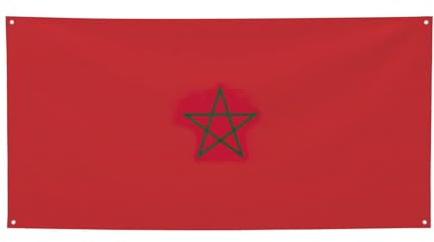 Bandera de Marruecos impresa para todas las estaciones, para interiores y exteriores, plegables, vibrantes, resistentes a desgarros