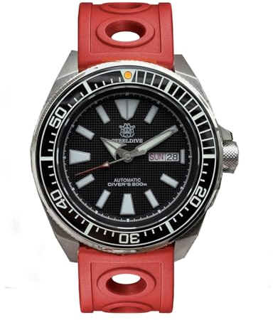 STEELDIVE SD1961 BGW9 Montre de plongée en verre saphir bleu lumineux NH36 automatique 200 m étanche pour homme, V 2, Plongée