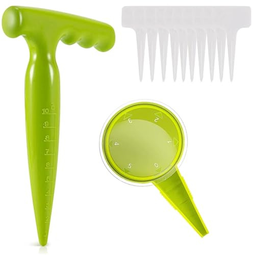 Strumento di semina Seminatrice per semi di piante, seminatrice portatile per fiori, erba, piante, distributore di semi multifunzione per giardino, accessori(12PCS)