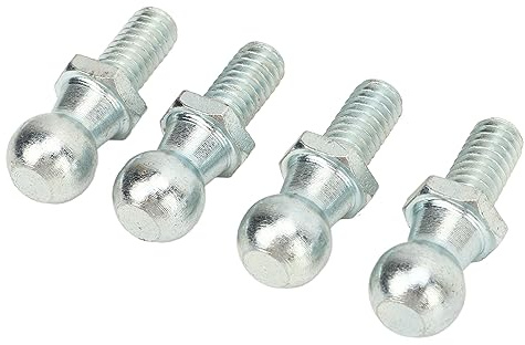 Cryfokt Set di Perni a Sfera con Sollevamento a Gas, Durevoli, Zincati, per Cofano, Bagagliaio, Porta, 13 Mm, 4 Pezzi, per Cassette degli Attrezzi,