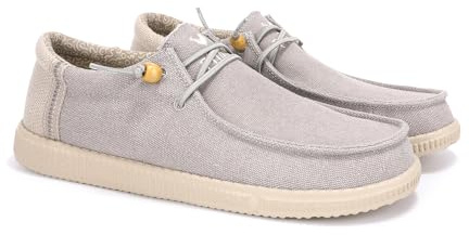 PITAS | WP150 Ryan | Mocasines de Hombre | Náuticos Casual | Zapatillas de Tela | Zapatos sin Cordones | Deportivas Casuales | Calzado de Walkinpitas | Beige 40