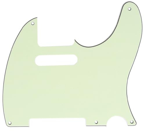 Musiclily Pro 5 Löcher Vintage TL Schlagbrett 3 lagig Mint Green | für Fender American/Mexican Tele E-Gitarre