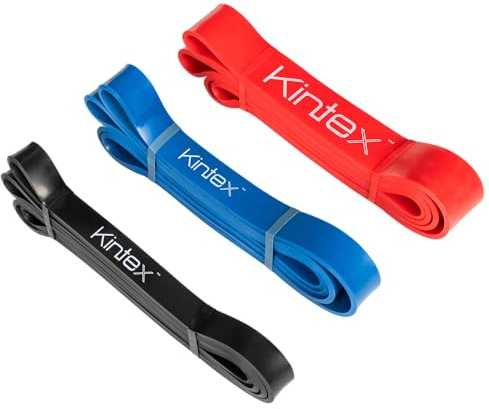 Kintex Banda di resistenza, 208 cm, vari punti di forza, espansore, fitness, resistenza, allenamento muscolare, allenamento (Nero)