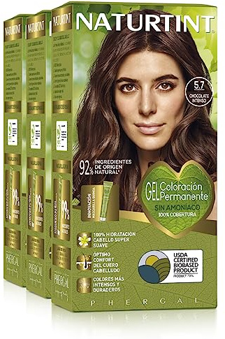 Naturtint Biobased | Haarfarbe Oohne Ammoniak | 5.7 Schokolade Kastanien Hell | Hoher Anteil an natürlichen Inhaltsstoffen | 3er Pack | 510 ml
