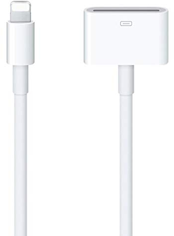 [Apple MFi Certified] Lightning to 30 Pin Adapter for iPhone, 8 Pin to 30 Pin Charging and Data Transfer Converter Compatible with iPhone 14 13 12 11 Xs X 8 7 6 5 4 iPad iPod - No Audio Support(White)