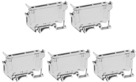 sourcing map 10 Stück DIN-Schienenmontage Sicherungshalter Klemmleisten Schraube Typ Grau UK5