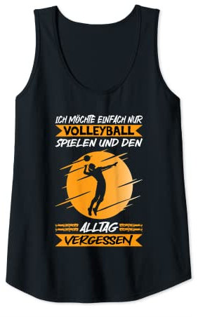 Damen Volleyball Spielen Und Den Alltag Vergessen Beach Volleyball Tank Top