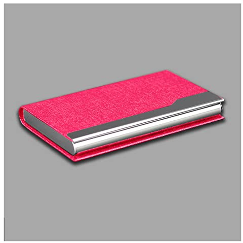 Visitenkarten Etui/Kartenetui Business Portable Herren- und Damen-Visitenkartenkoffer-Koffer ultradünne Großkapazität High-End-tragbarer Arbeitsplatz Schwarz / Rot / Blau / Visitenkarten-Fälle Visiten