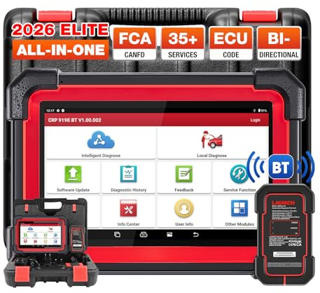 LAUNCH X431 CRP919EBT Bidirectional Scanner, 2026 Full System Wireless OBD2 Scan Tool,35+ Services,ECU Code,Active Test,CANFD&DOIP, FCA Autoauth,V.A.G Guided,Upgraded of CRP919E