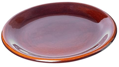 KADAX Piatto piano piano in argilla con strato di ceramica, piatto piano lavabile in lavastoviglie, piatto piatto, piatto da portata per colazione, torte, dessert (piatto, 1 pezzo)