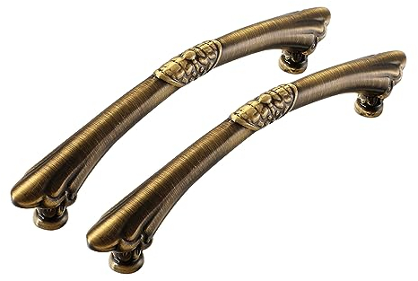 2 Stück Möbelgriffe im Vintage-Stil Küchengriffe aus Massivem Kupfer Schrankgriffe Schubladengriffe Schränken Türgriffe (Hole Distance 64mm)