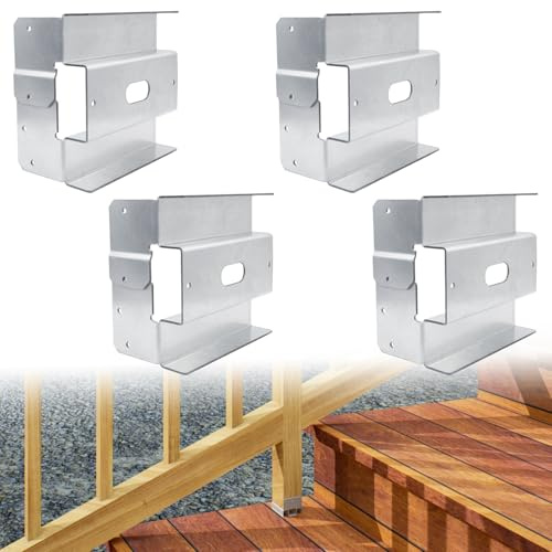 lifgarfe 4pcs 6x6 Post Base Anchor Concrete Deck Post Bracket Fit for Deck,Patio Or Pergola