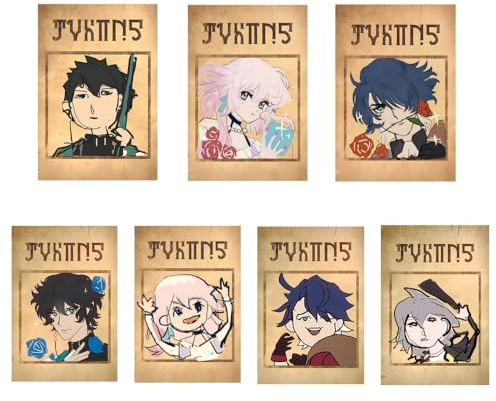 7PCS Honkai: Star Rail Wanted Poster Wall Sticker Wallpaper Hanging Painting