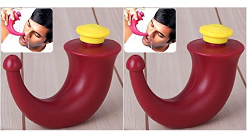 NIYANGLE 2 Pièces lavage de nez pot de lavage nasal nettoyeur solution saline nettoyants ménagers rinçage du nez rinçage nasal Naturel détergent Déboucher chasse d'eau de bébé pot de néti