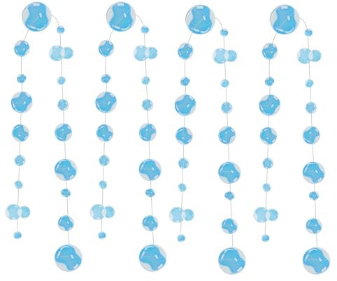 WakiHong 4 Pezzi Blu Ghirlanda Decorazione da Appendere,Rotondo Striscione da Appendere Ghirlande,Decor per la Casa,Decorazioni Compleanno,per Matrimoni,Compleanni,Feste,Battesimo Bimbo