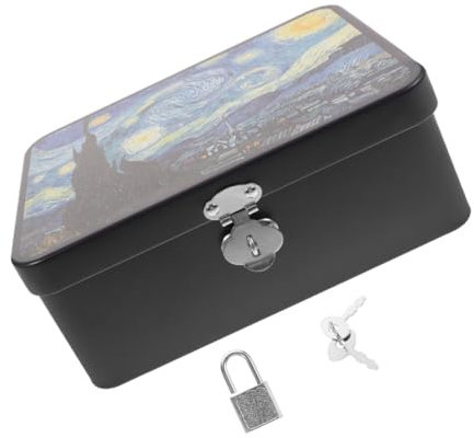 Warmhm Metallaufbewahrungsbox Mit Schloss Kleine Körbe Mit Deckel Aus Weißblech Vintage-blechdose Für Schmuck Andenken Und Kleinigkeiten Dekorative Schachtel Für Schätze Und Süßigkeiten