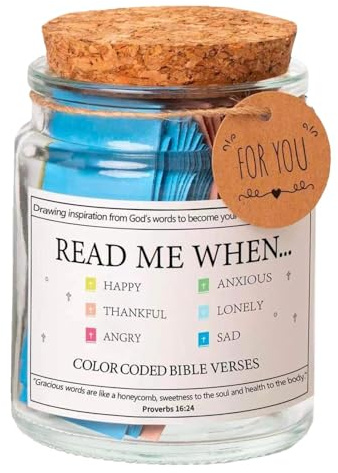 The Hope Jar Versos de la Biblia Versos de la Biblia Tarro de Versículos de la Biblia Léame Cuando Versos de la Biblia Tarro de la Esperanza Versos de la Biblia Tarro con 90 Escrituras para colorear