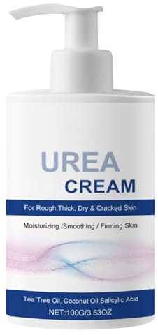 Crema all'urea più acido salicilico per talloni, piedi, ginocchia, gomiti, mani, crema idratante per i piedi, idratante profondo per la pelle (100 g (Confezione da 1))