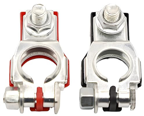 Battery Terminals, Positive Negative Set, 1 Pair Battery Terminal Connectors, Car Battery TerminalsFor 243407F000 243407F001 Car Cable, Motorcycle, Van, Audio