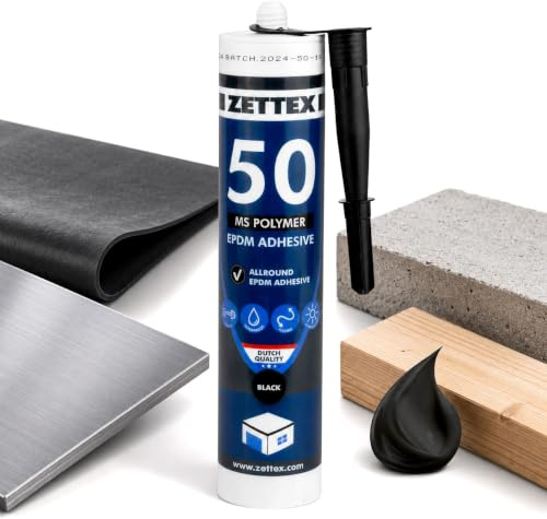 Zettex MS50 epdm Abdichtungskleber – 290ml / elastischer Folienkleber für Dachabdichtungen