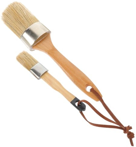 ETHZZLE Pinsel Für Wände Und Möbel Satz Mit Holzgriff Farbpinsel Zum Streichen Von Terrassen Und Holzoberflächen Malerpinsel Für Beize Und Farbe