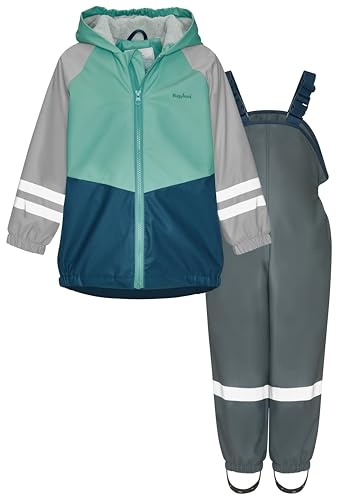 Playshoes Regen Regnset, Blockfärg Grå, 128 (2 pack) Unisex-Barn och ungdomar, Blockfärg grå, 128