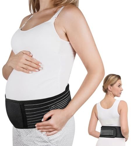 AUYAO Faja Embarazadas Sujeción, Cinturón de Maternidad Ajustable, Cinturón de Soporte Yoga Deportivo para Embarazo Suave y Transpirable, Cinturon Embarazada, Mantiene la Barriguita y la Espalda, A