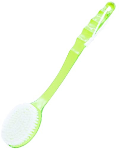 Brosse de Bain à Long Manche Massage Exfoliante en Plastique,Poils Doux Antidérapante Durable Ergonomique,Convient aux Hommes et Femmes pour le Dos Corps et Pieds,Vert
