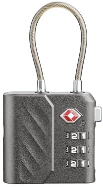Cellularline Tracy Lock – Candado con localizador Integrado – con rastreo Apple Find My, Compatible Solo con Dispositivos Apple – Certificado TSA – Carga rápida USB-C – Negro