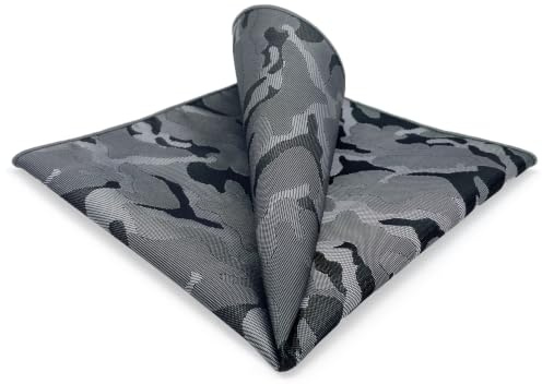 S&W SHLAX&WING Einzigartig Grau Herren Einstecktücher Disruptive Pattern for Suit Jacket