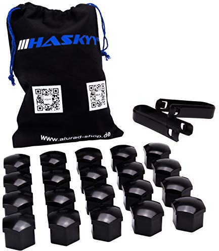 20 Pezzi Tappo a Vite Ruota 17mm Universale Copridadi per Pneumatici I Tappi Dadi Ruota Cerchione I Coperture Copricerchi con Estrattore