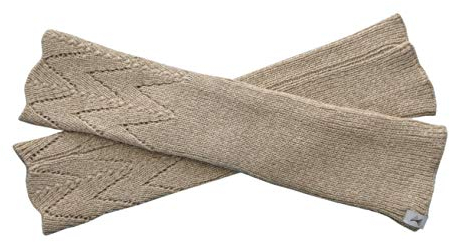 100% schafwolle frauen armstulpen gestrickt durchbrochene warme ellenbogen lange fingerlose handschuhe, beige, One size