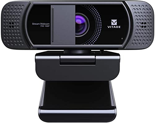 Vitade Webcam con microfono 1080P HD Web Camera, 672 USB Desktop Web Cam Facecam Video Cam per Streaming Gaming Conferenze Mac Windows PC Laptop Computer