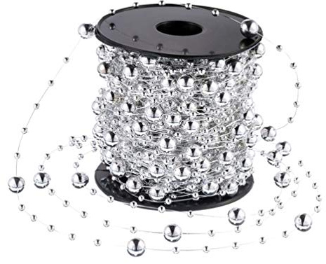 BESPORTBLE 20m Weihnachtsbaum Kette Perlen Perlengirlande Perlenkette Weihnachten Girlande Perlenband Baumschmuck Weihnachtsgirlande Weihnachtsschmuck Xmas Dekoration Ornamente