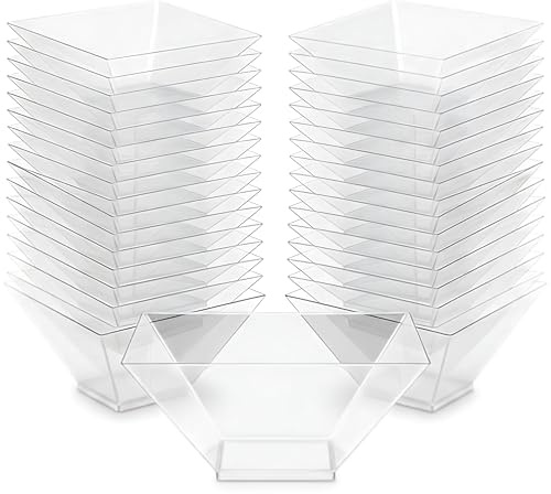 Saladier en plastique transparent - Carré - 1 pièce