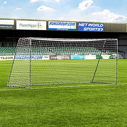 FORZA Steel42 Fotbollsmål [4 Storlekar] | Metallfotbollsmål Av Stål | Fotbollsmål För Barn | Fotbollsmål Med Nät För Trädgården | Fotboll Träningsutrustning | Stålmål (4.9m X 2.1m)
