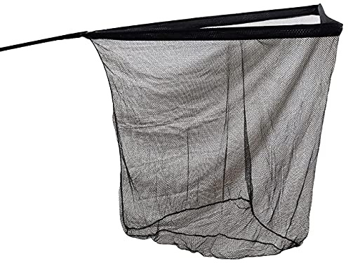Carp On - 42in CARP Landing Fishing Net With 1.8m 2 Piece Pole Handle With Double Shrink Grips Fish Safe Black 6mm Mesh [32-1001]