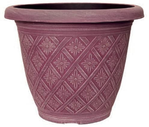 Muddy Hands Large Decorative Round Plant Pot 22.85 Litre Festival Fuchsia – Plastic Flower Planter for Indoor Plants, Home Décor, Garden Pots, Colourful Durable Plant Container