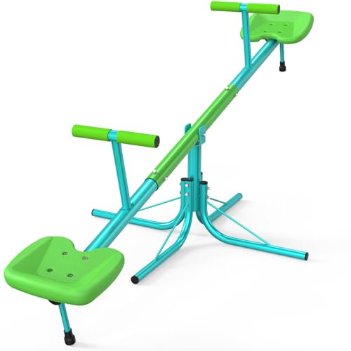 Amictoy Teeter Totter for Kids, Sit and Spin Seesaw for Toddlers Age 3-9, Heavy Duty Toys for Indoor and Outdoor, Safety Certified